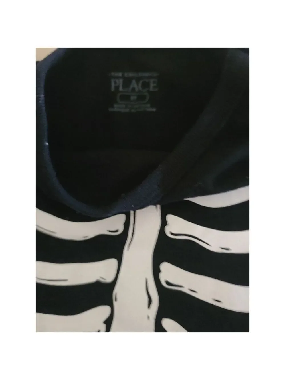 The Children's Place Black Skeleton Tee Boys M